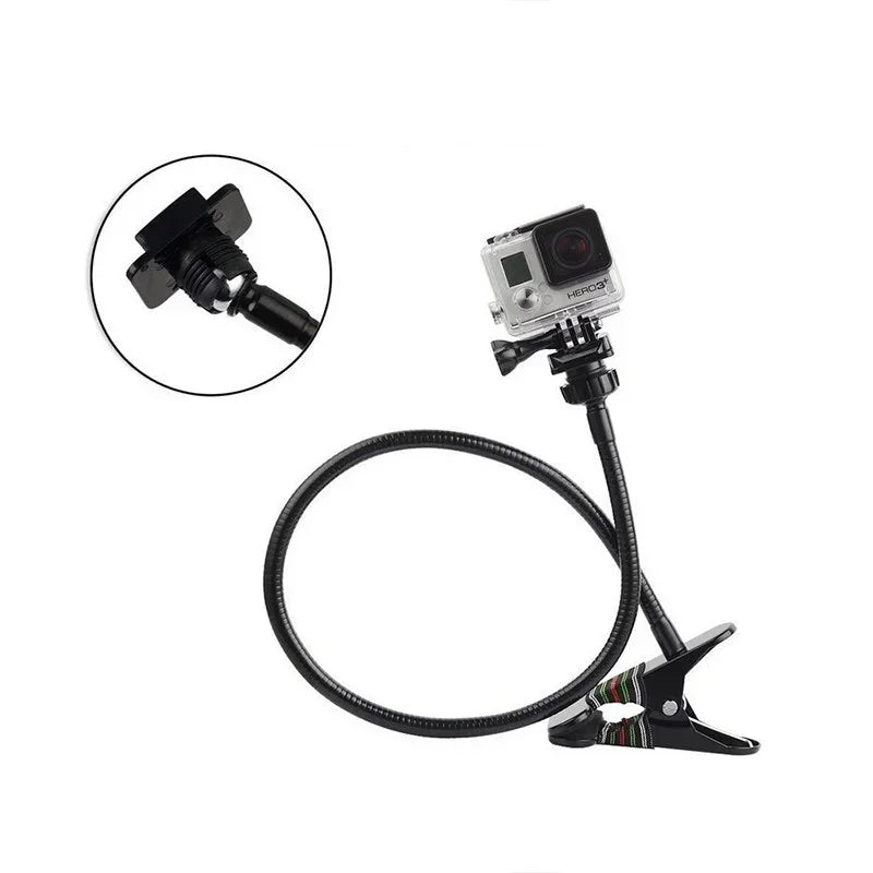 Böjbart svanhalsstativ med klämma - Metall