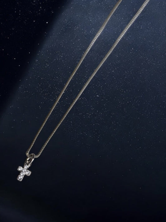 Silver cross necklace