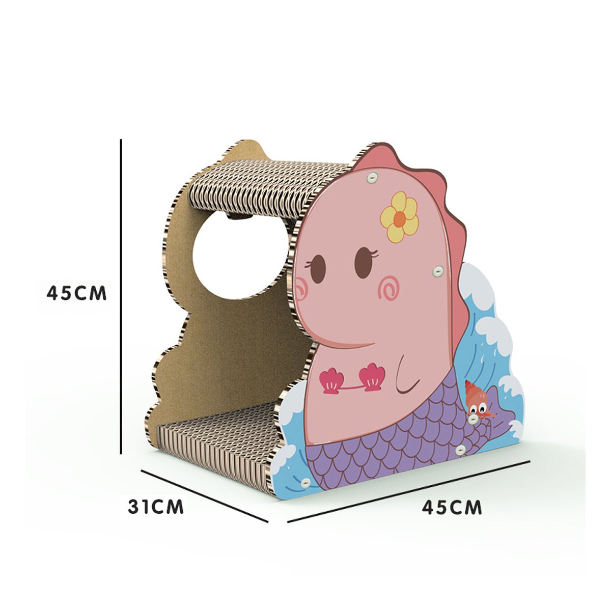 Little Dinosaur Pink Cat Scratching Board-3