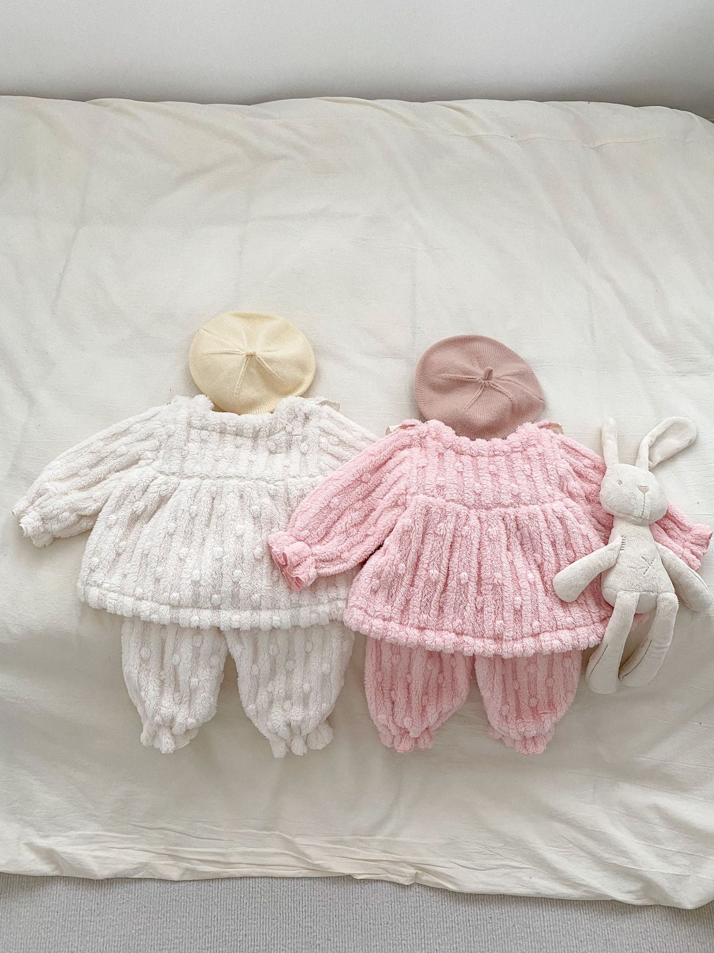 Winter Baby Mädchen Dicke Thermo Langarm Kleid Design Pullover Und Hosen Zwei Stücke Sets