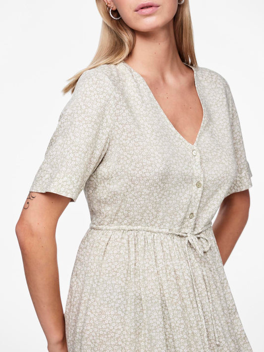 TALA SS STRING TIE MIDI DRESS