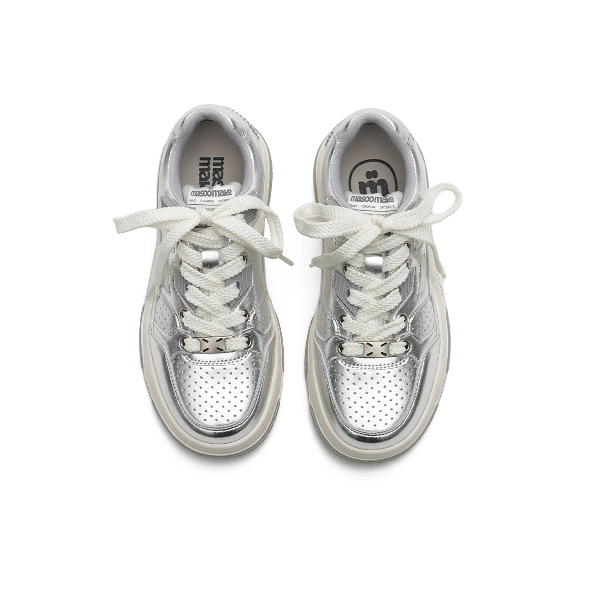 Versatile Silver Tennis Sneakers-4