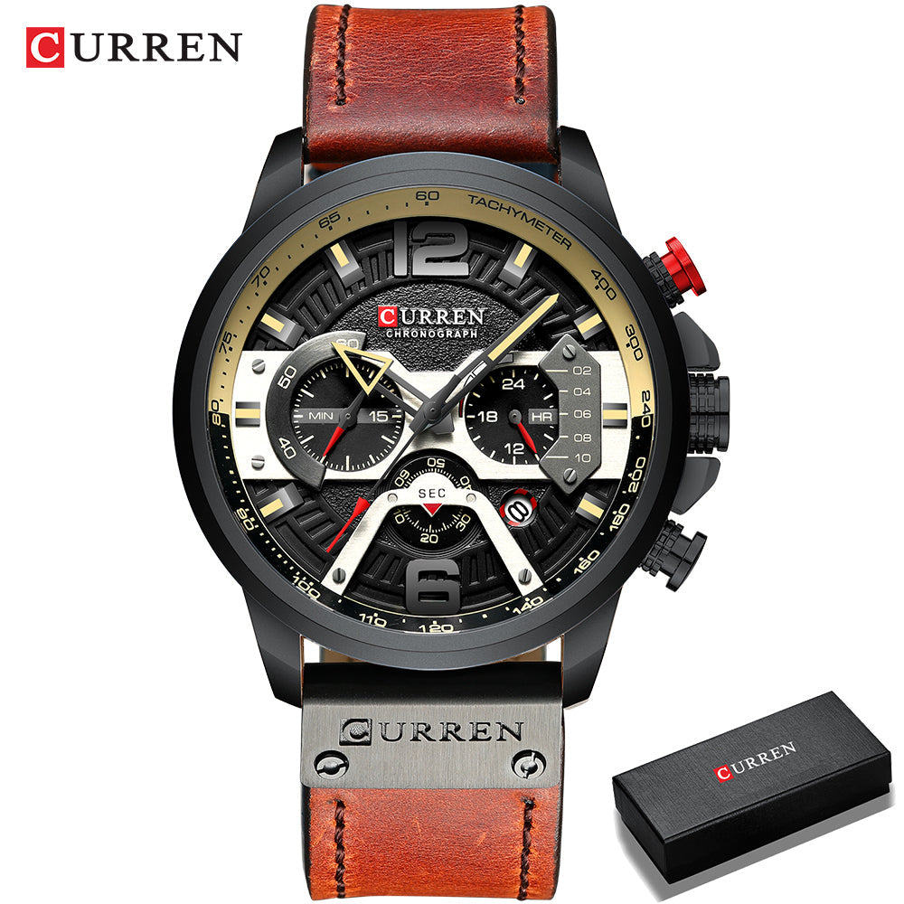 Curren Herrenuhr mit Chronograph mit Box