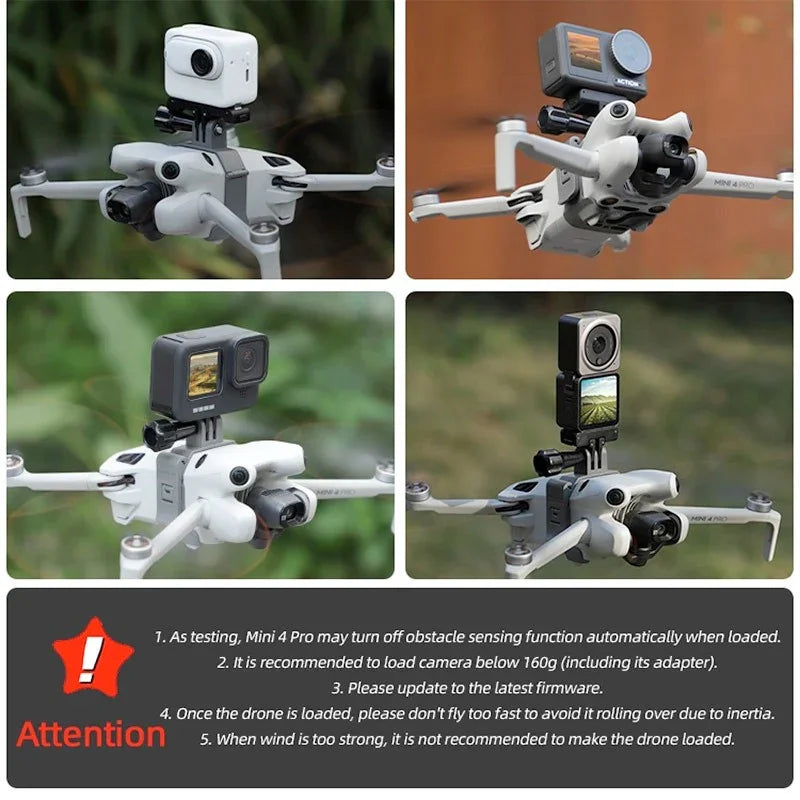 Fäste / hållare för kamera / tillbehör till DJI Mini 4 Pro - Ovansida
