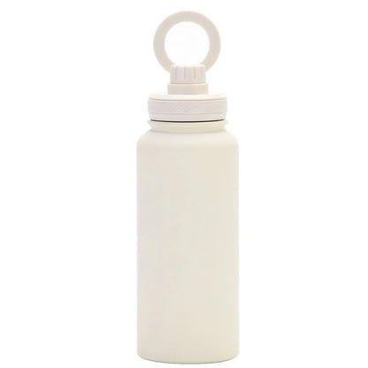 Isolierte Wasserflasche mit Telefonhalterung