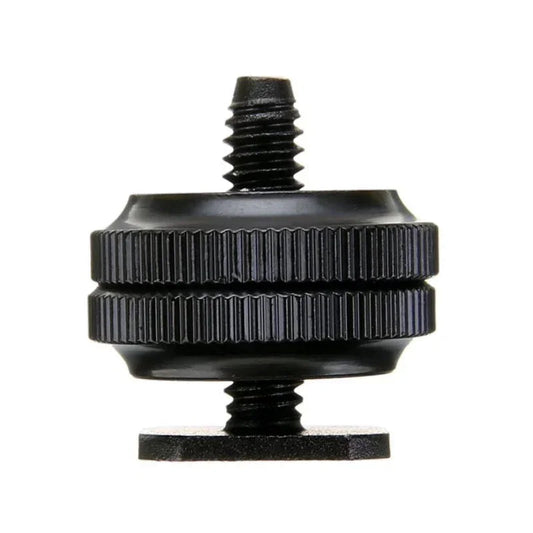 Adapter blixtsko till 1/4" skruv, Cold Shoe - Aluminium