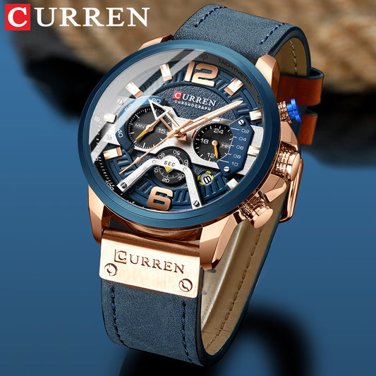 Curren Herrenuhr mit Chronograph mit Box
