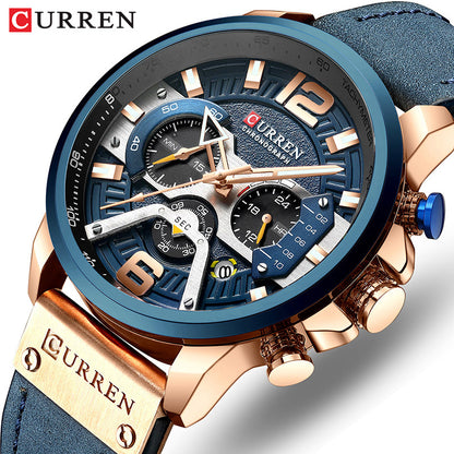 Curren Herrenuhr mit Chronograph mit Box