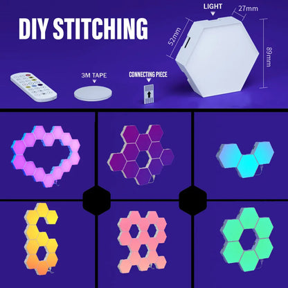 RGB Bluetooth LED Hexagon Licht Innenwandleuchten