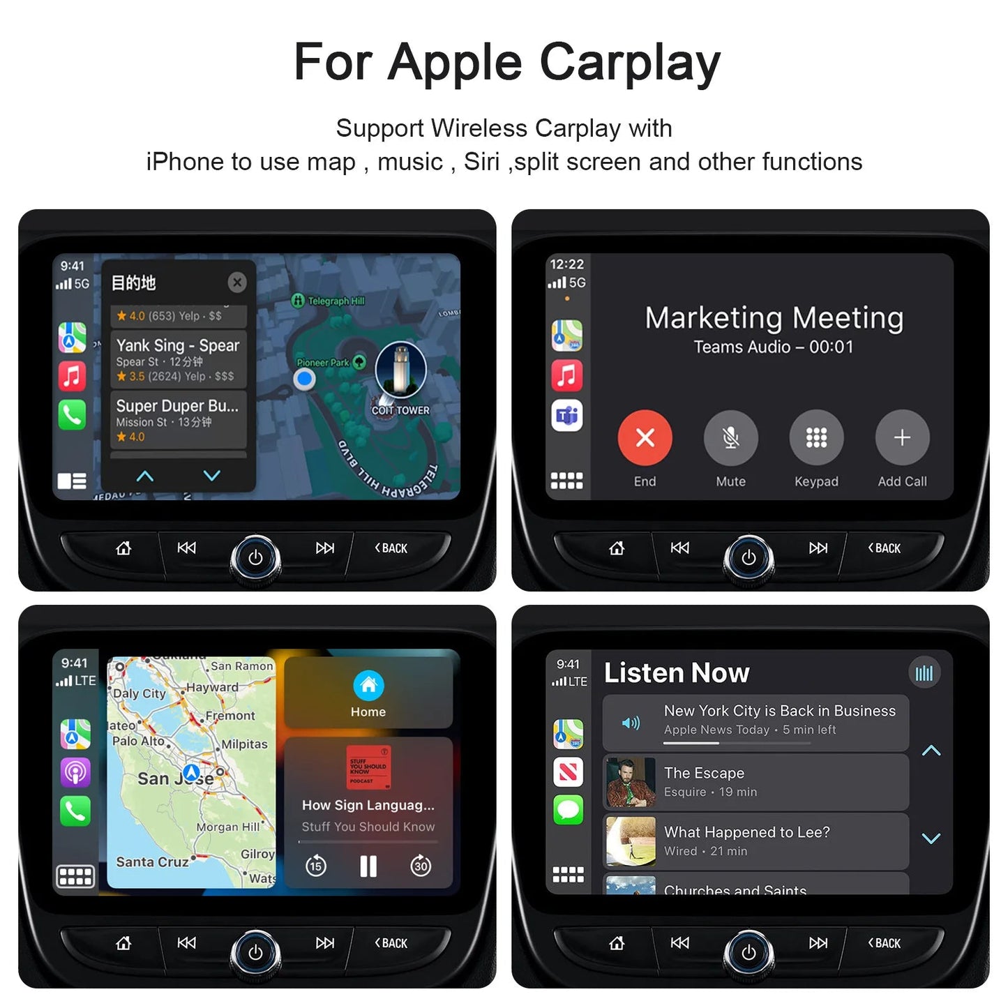 Kabelloser CarPlay-Adapter für Android und Apple
