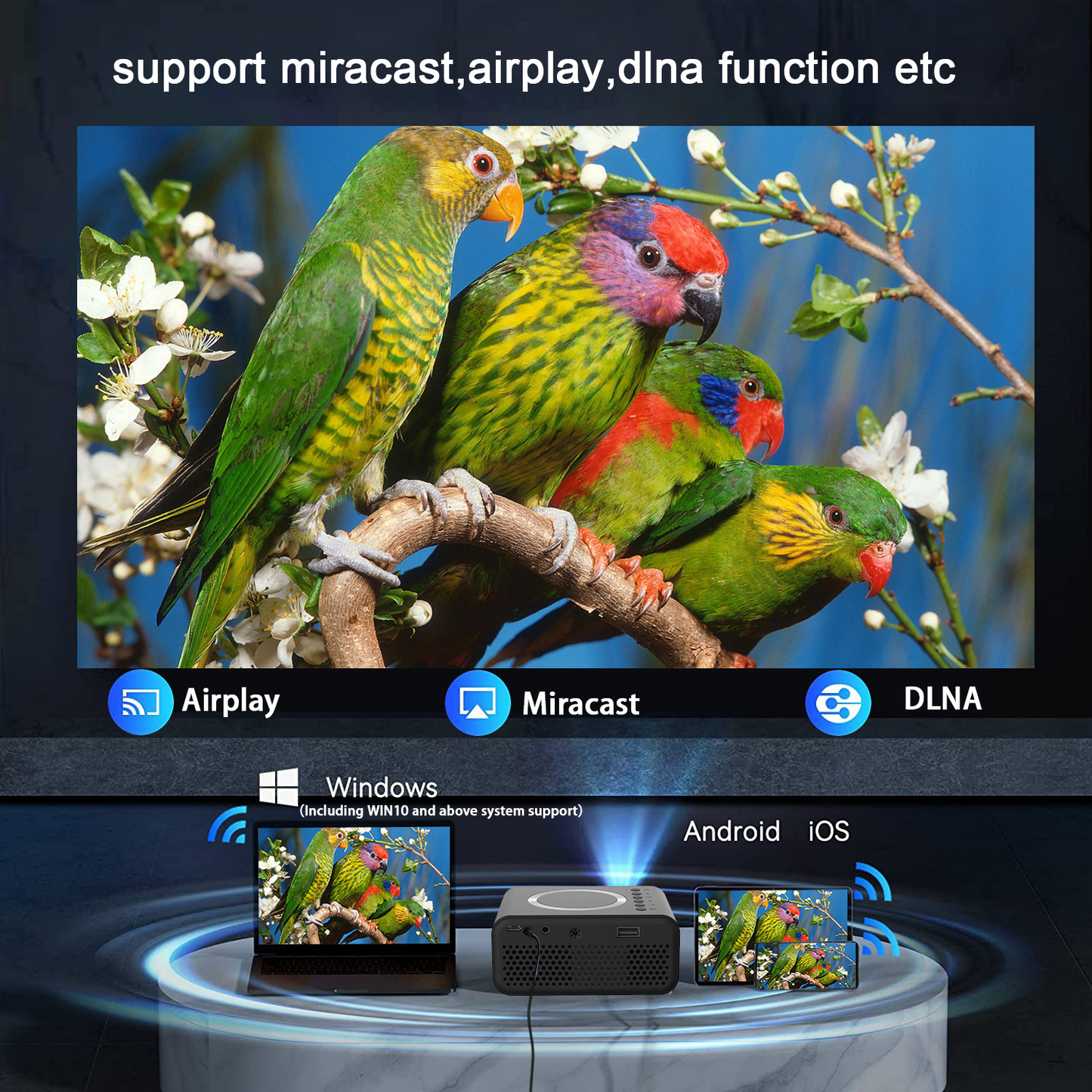 Mini-LED-Kabellosprojektor