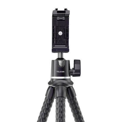 Telesin Tripod flexibelt 360 grader kulledshuvud 1/4" skruv / Mobilhållare / Tillbehörssko - Bläckfisk