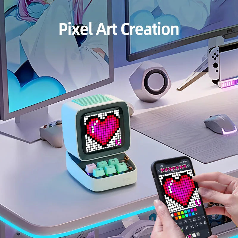 Retro Pixel Art Lautsprecher