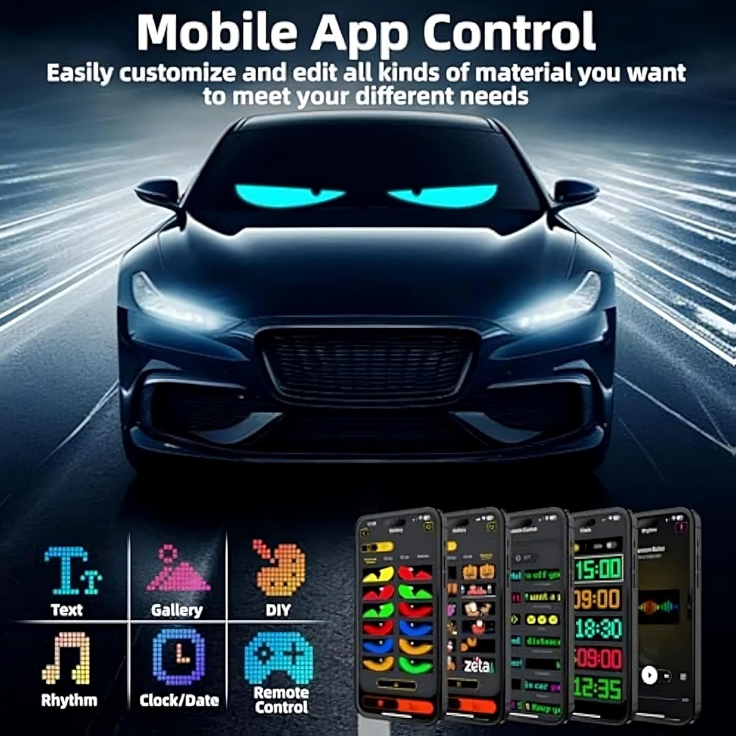 Dynamische Big Eye-Leuchten für die Windschutzscheibe