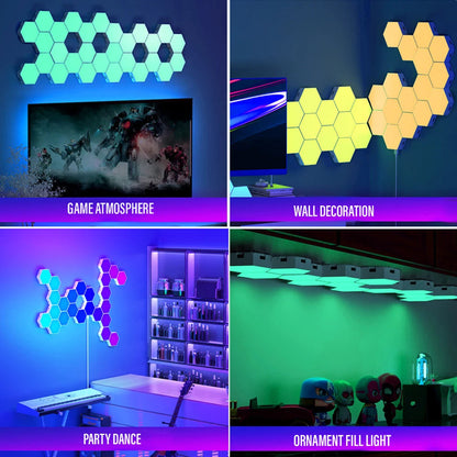 RGB Bluetooth LED Hexagon Licht Innenwandleuchten