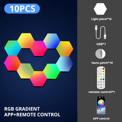 RGB Bluetooth LED Hexagon Licht Innenwandleuchten