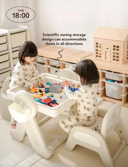 8-In-1 Artist Early Education Building Block Table & Chair Set-4