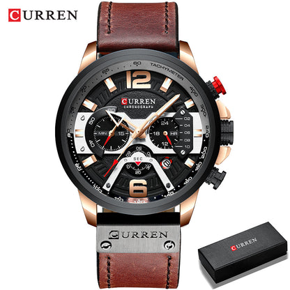 Curren Herrenuhr mit Chronograph mit Box