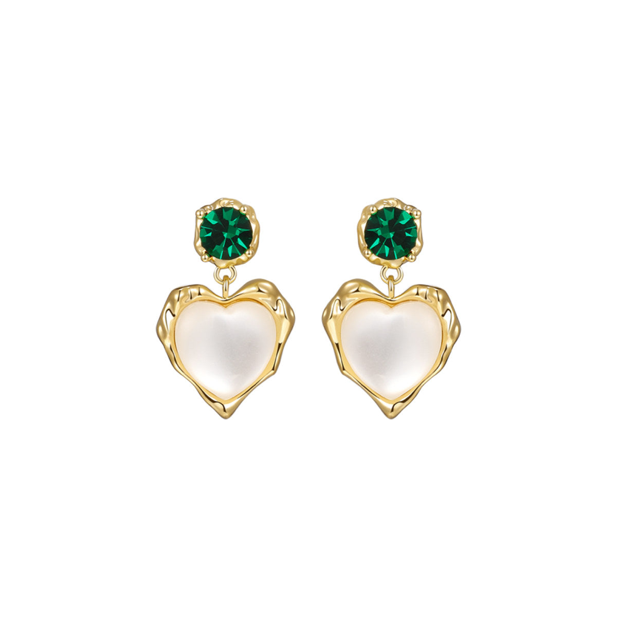 Eden Love Drop Green Earrings-0