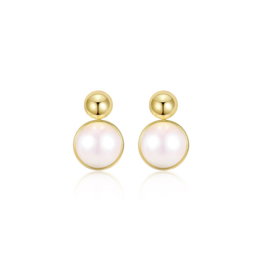 Great Cambridge Droplet Pearl Gold Earrings-0