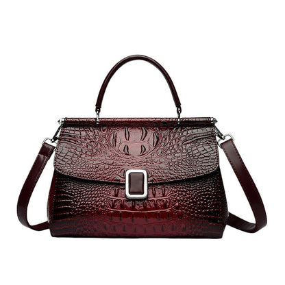 Elegant Handväska i Krokodilmönster – Lyxig & Tidlös Design