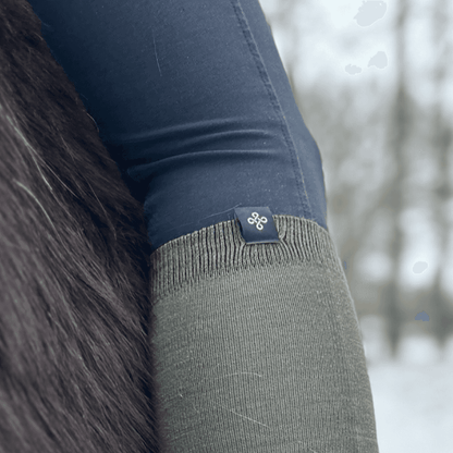 Ridstrumpa Allround Skogsgrön 75% Merinoull