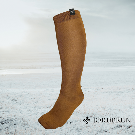 Ridstrumpa Allround Jordbrun 75% Merinoull