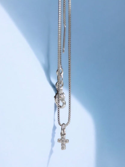 Silver cross necklace