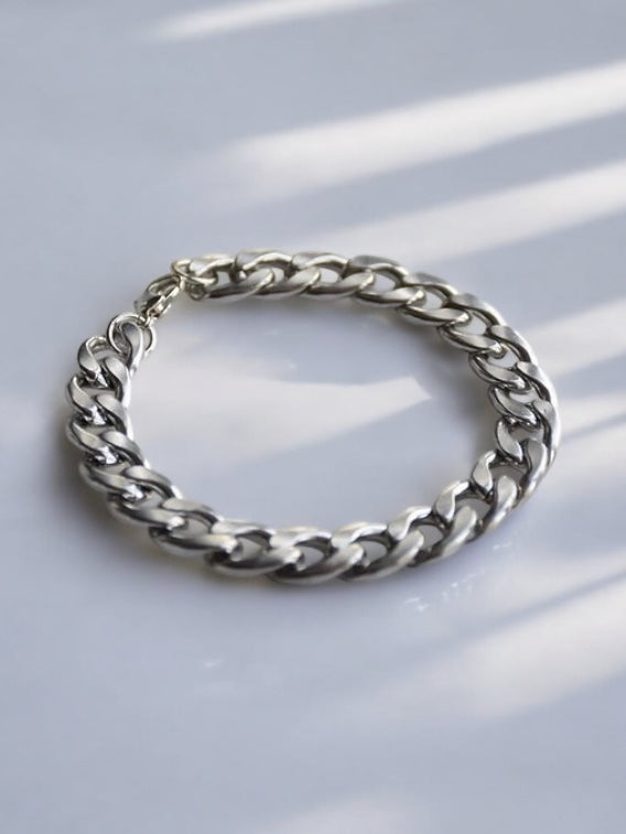 The silver bracelet