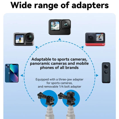 TELESIN 3M Kolfiber Selfie Stick Monopod med 1/4"-Gänga