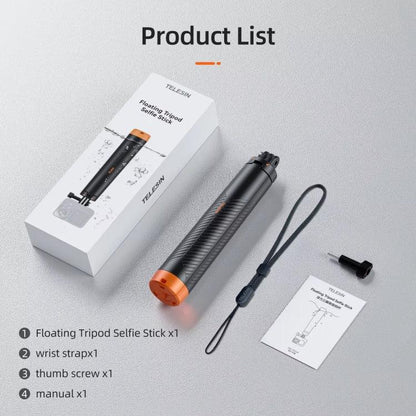 Telesin Flytande Selfiepinne Tripod  220 - 610mm med fäste för GoPro