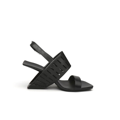 Abstract Double Strap Slingback Sandals-2