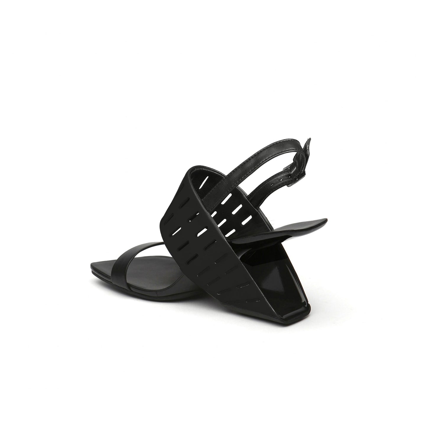 Abstract Double Strap Slingback Sandals-3
