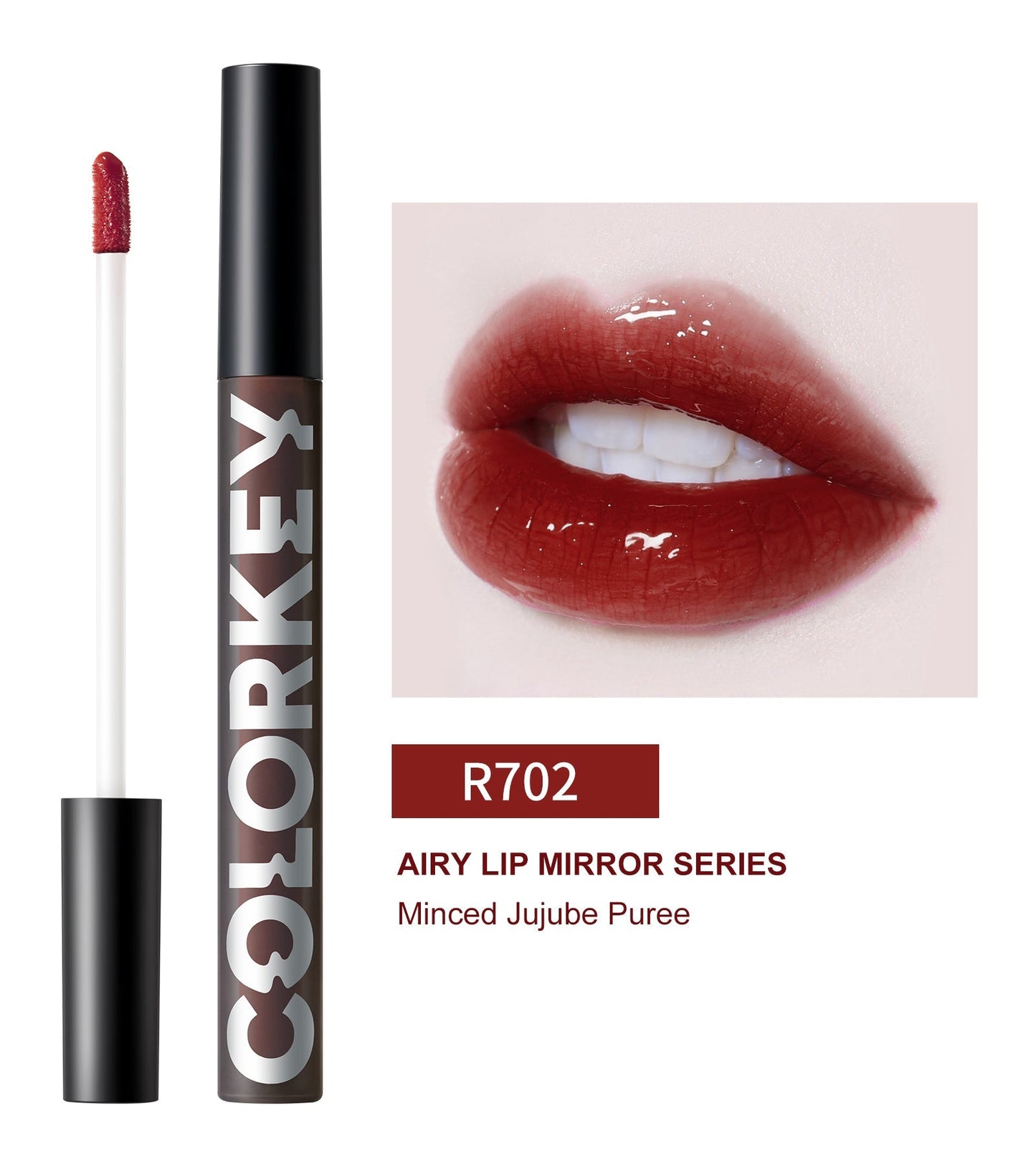 Airy Lip Gloss Mirror Series R702 Red-2