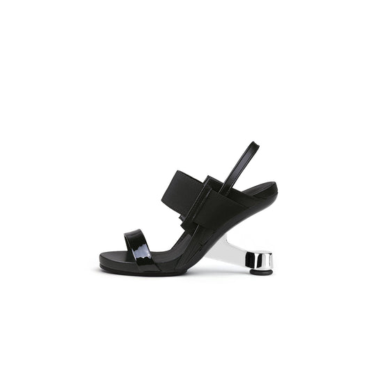 Artistic Glow Ankle Strap Pivot Heel Sandals-0