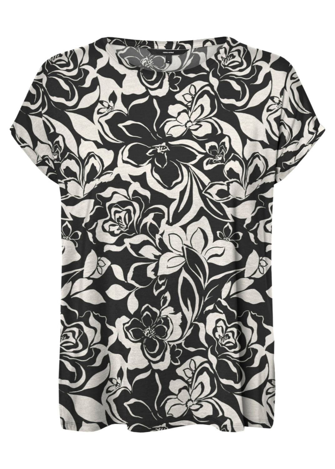 AVA PLAIN SS TOP AOP