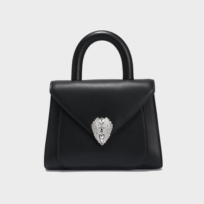 Avant Garde Silver Chain Strap Leather Satchel-5