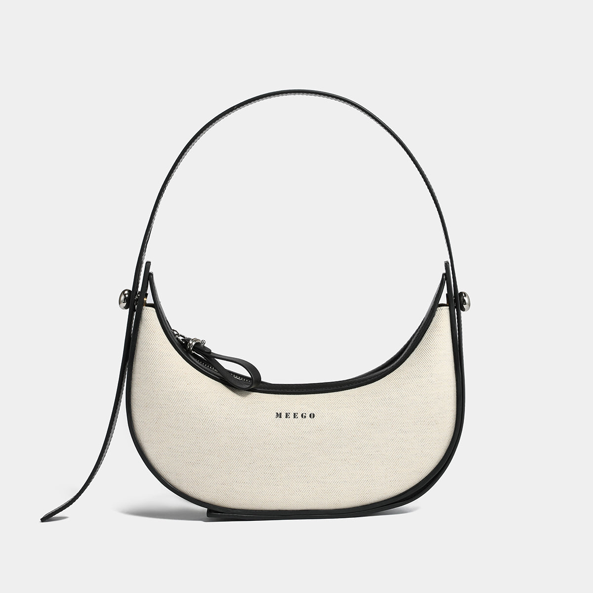 Black and White Crescent Bag-0
