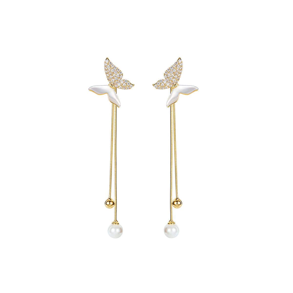 Blessed Butterfly Gold Earrings-0