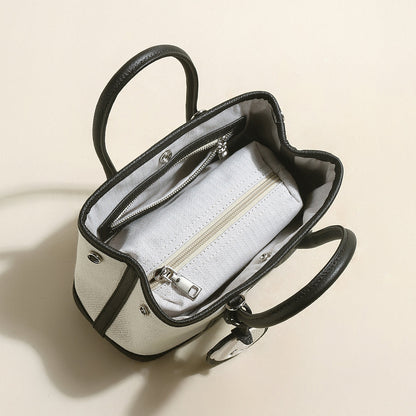 Carefree Canvas and Leather Top Handle Bag-2