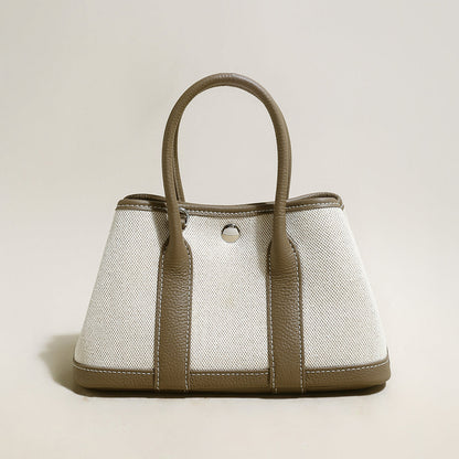 Carefree Canvas and Leather Top Handle Bag-6
