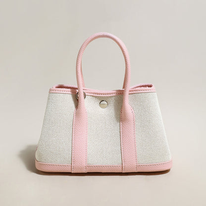Carefree Canvas and Leather Top Handle Bag-7