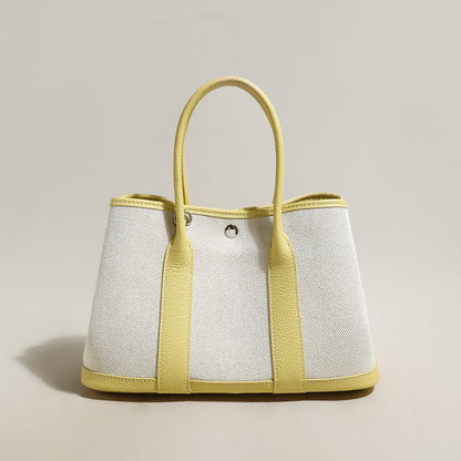 Carefree Canvas and Leather Top Handle Bag-8