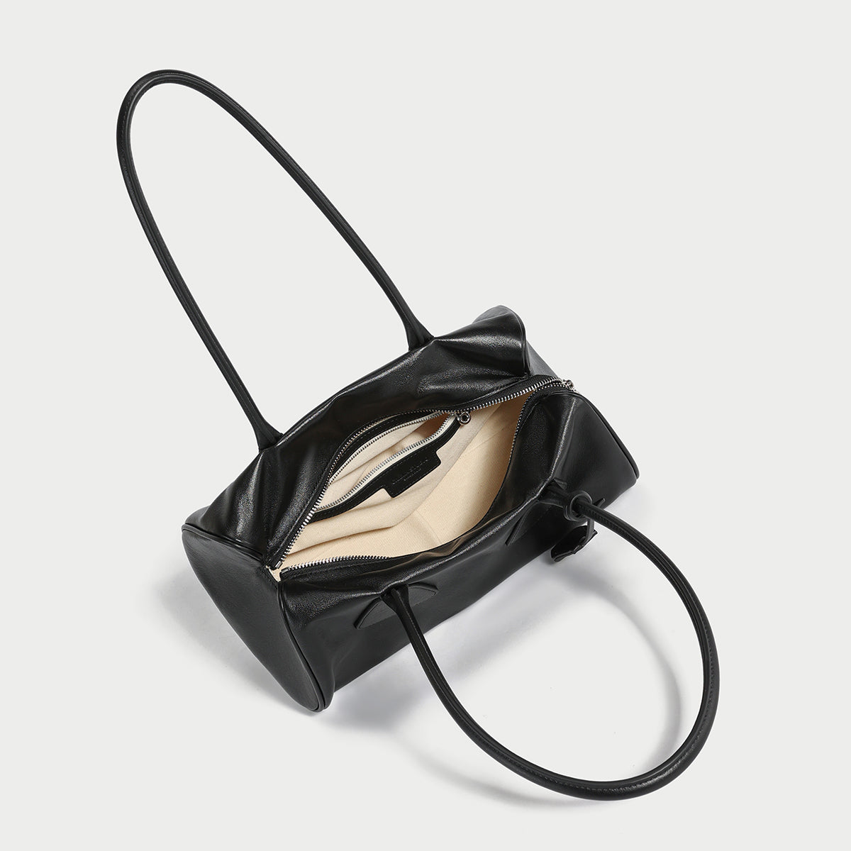 Classic Baguette Leather Shoulder Bag-3