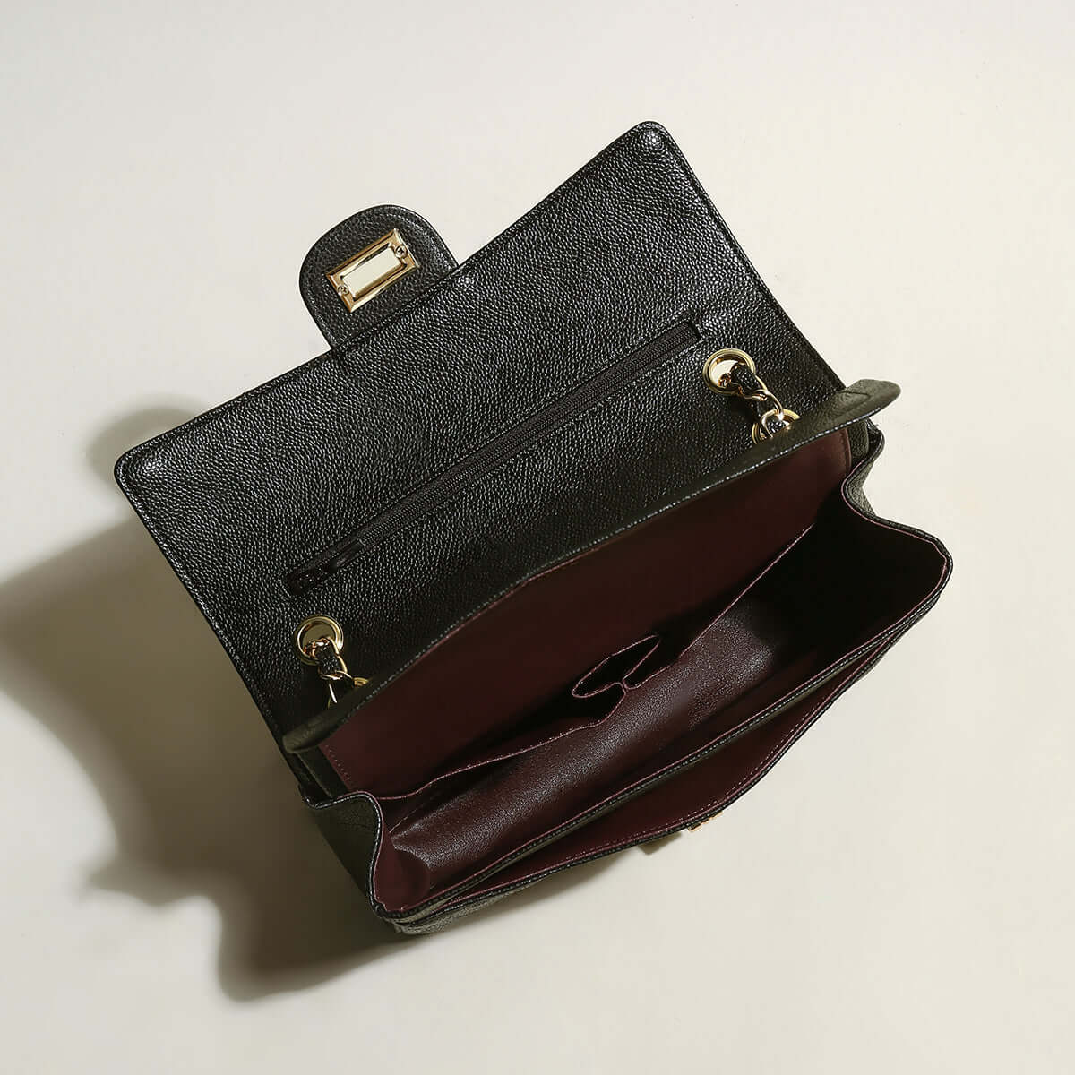 Classic Black Quilted Flap Shoulder Bag-2