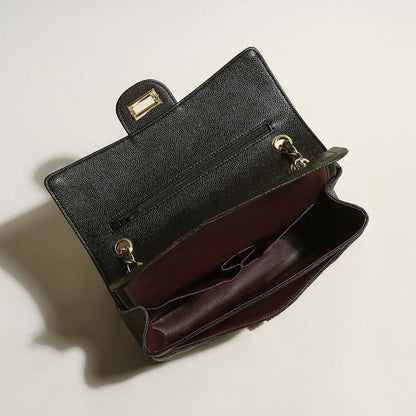 Classic Black Quilted Flap Shoulder Bag-2