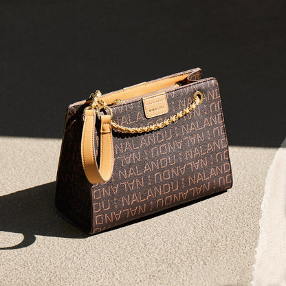 Corporate Large Capacity Monogram Shoulder Bag-3