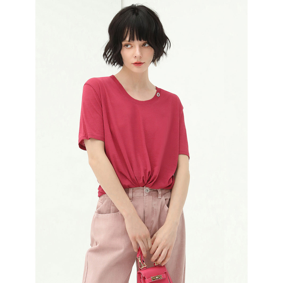 Essential Short Sleeve Red Tee-1