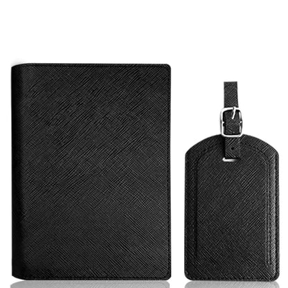 Passfodral & Bagagetagg – Lyxigt resekit i PU‑läder (RFID‑skydd)