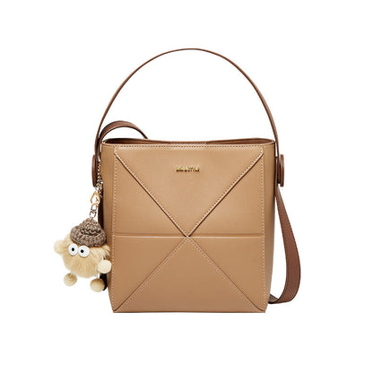 Fur-Charm Casual Crossbody Bucket Bag-5